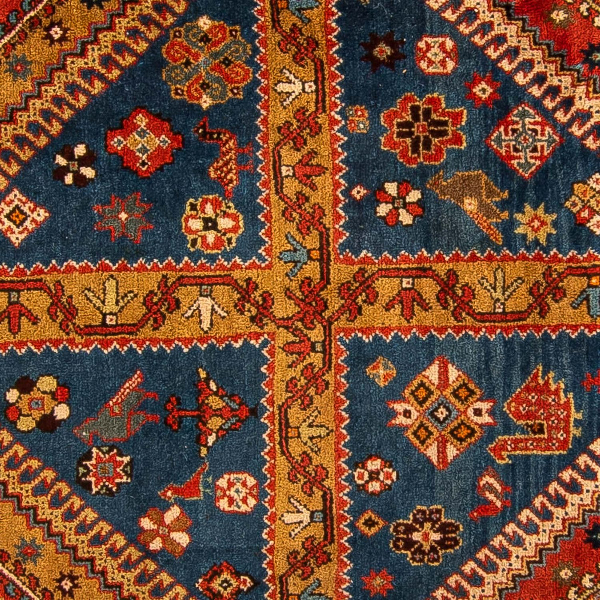 Alfombra persa - Nómada - 210 x 180 cm - azul oscuro