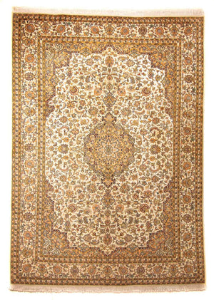 Alfombra de seda - Seda de Cachemira - 302 x 215 cm - beige