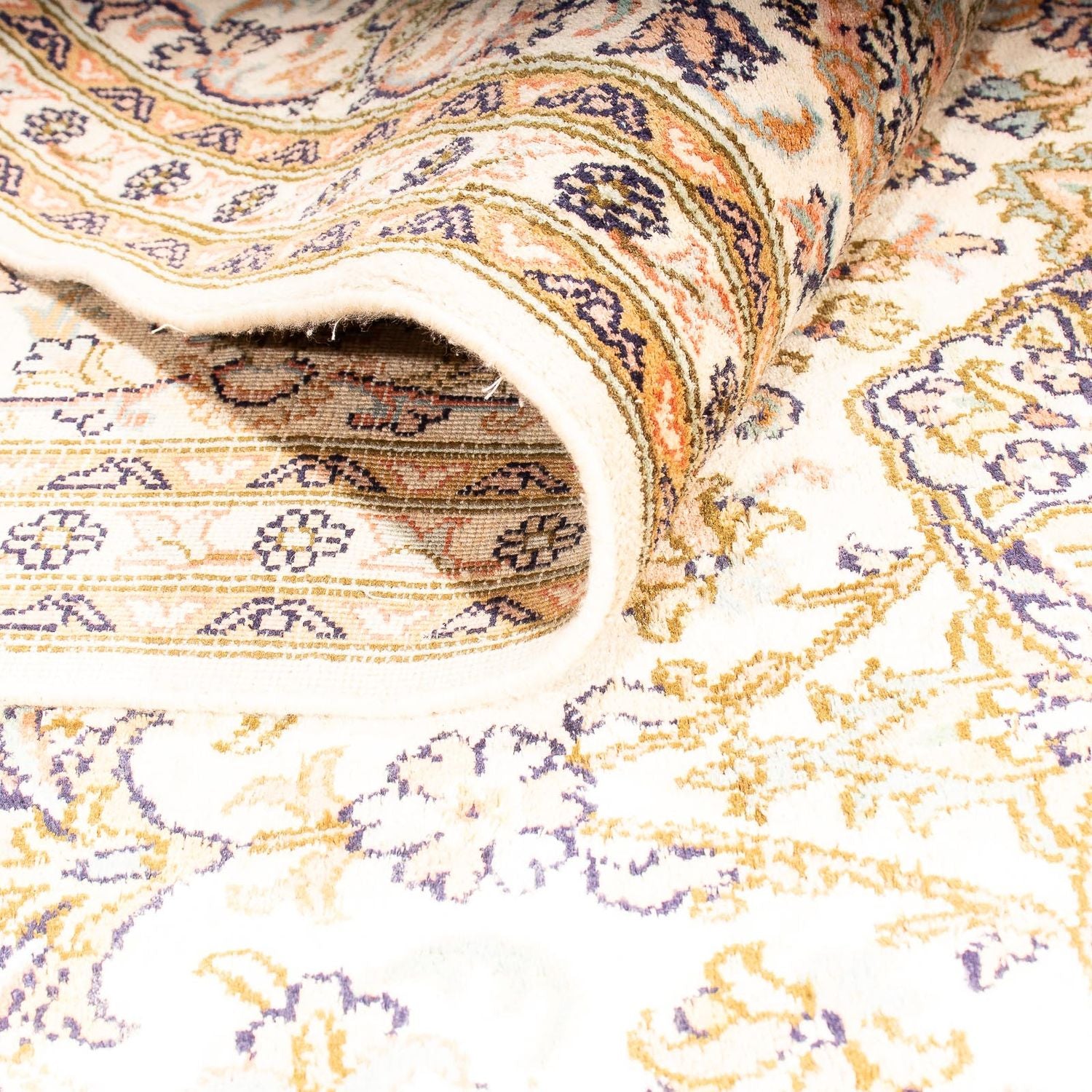 Alfombra de seda - Seda de Cachemira - 302 x 215 cm - beige