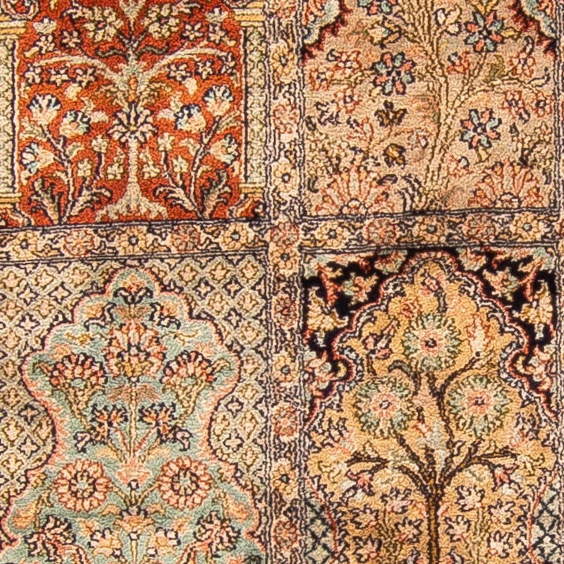 Alfombra de pasillo Alfombra de seda - Seda de Cachemira - 310 x 94 cm - multicolor
