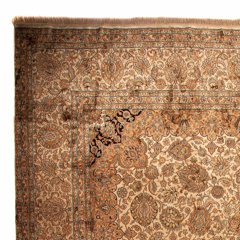 Alfombra de seda - Seda de Cachemira - 410 x 307 cm - marrón claro