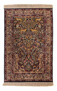 Alfombra oriental - Indus - 123 x 81 cm - azul oscuro