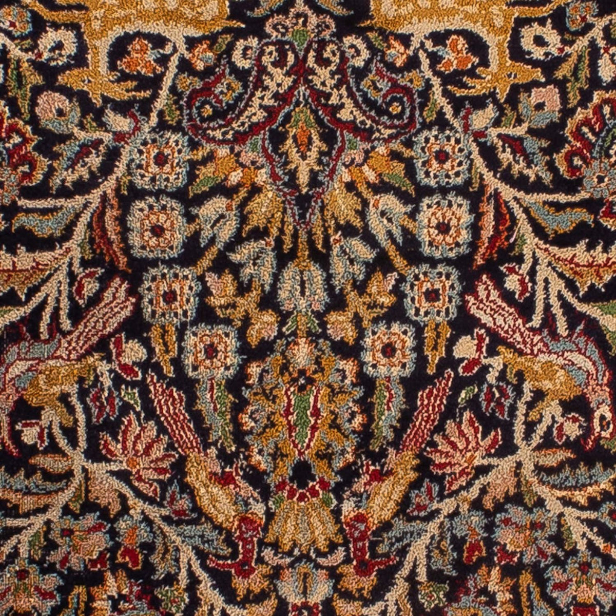 Alfombra oriental - Indus - 123 x 81 cm - azul oscuro