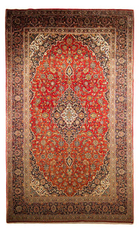 Alfombra persa - Keshan - 372 x 226 cm - rojo