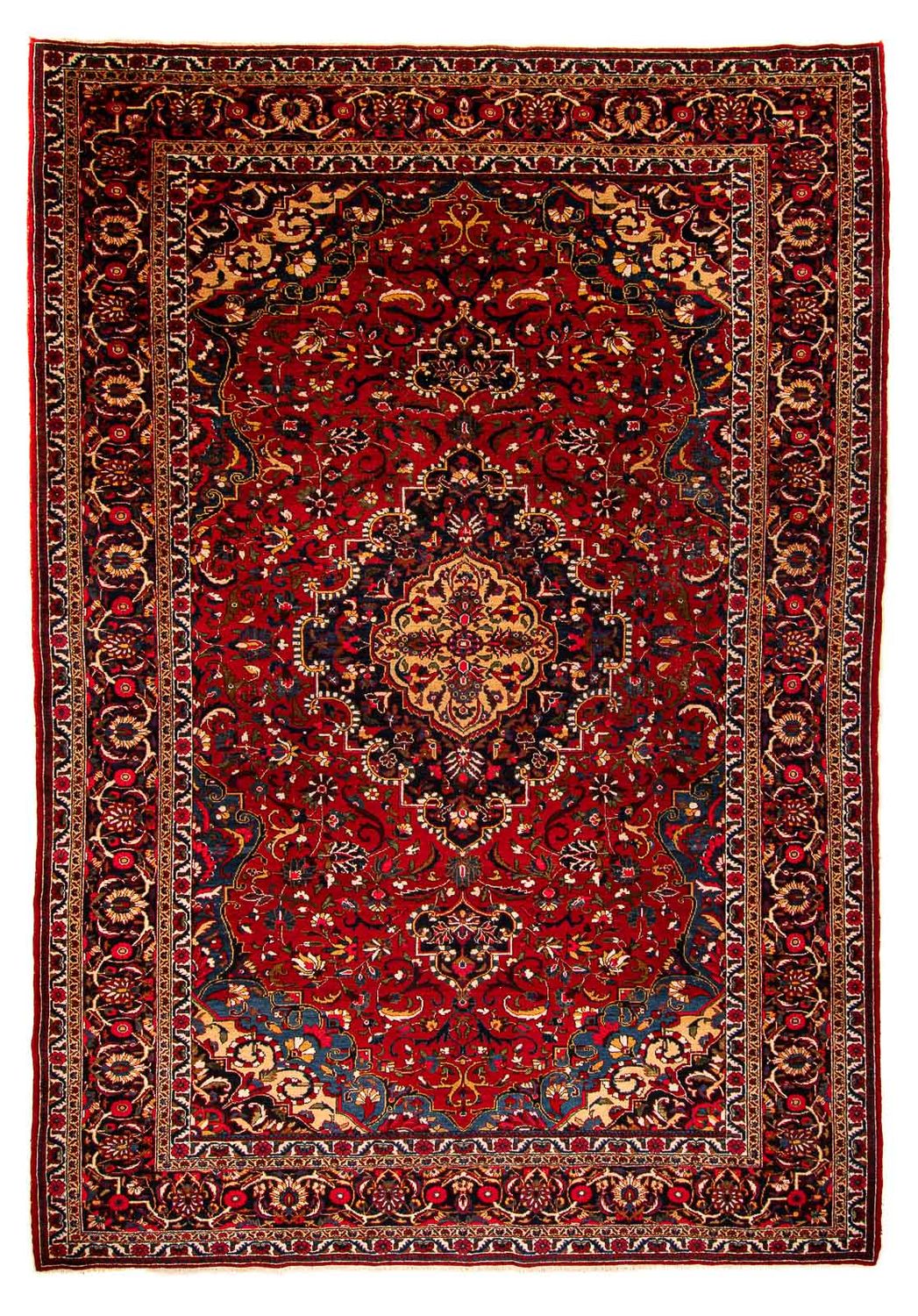 Alfombra persa - Nómada - 335 x 226 cm - rojo oscuro