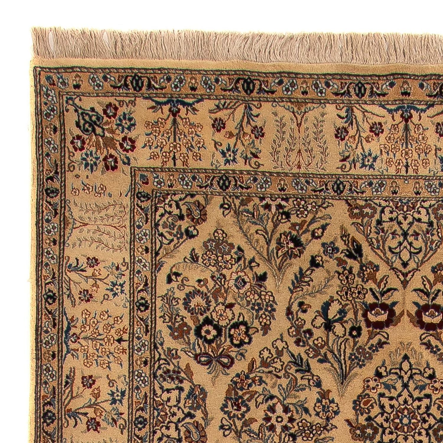 Alfombra Persa - Nain - Real - 251 x 155 cm - marrón claro
