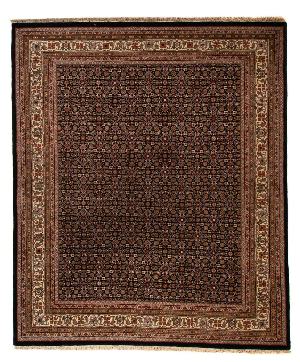 Alfombra oriental - Bidjar - Indus - 306 x 254 cm - azul oscuro