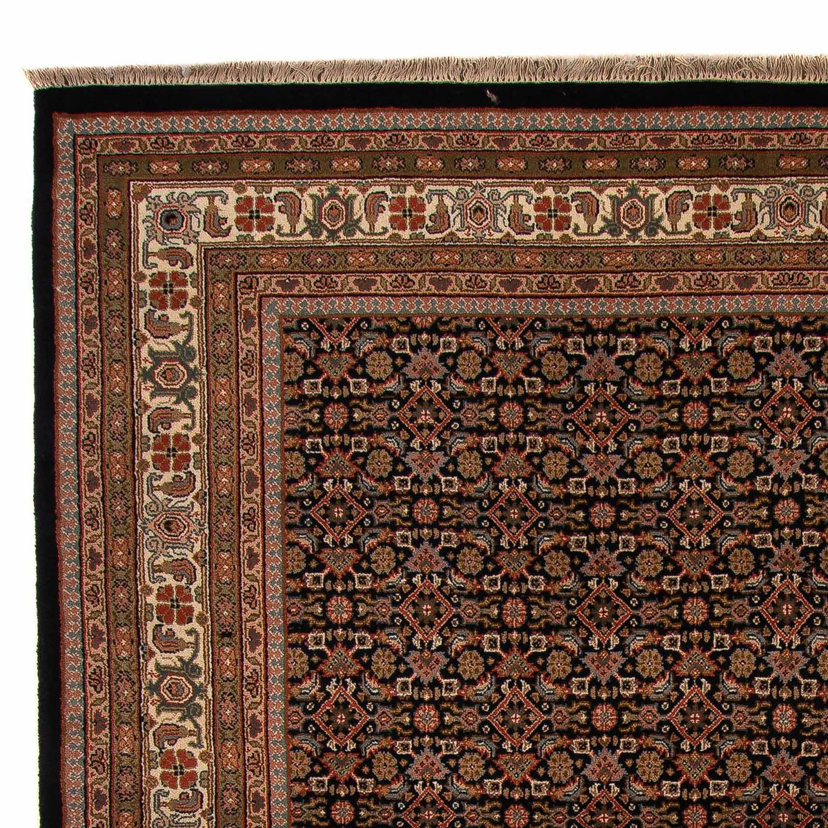 Alfombra oriental - Bidjar - Indus - 306 x 254 cm - azul oscuro