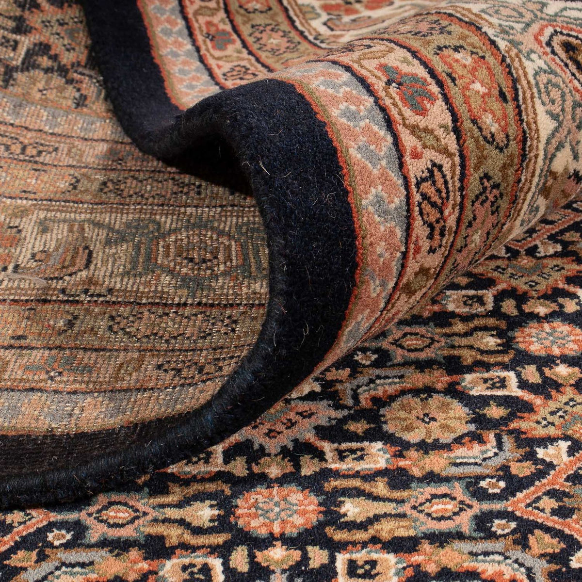 Alfombra oriental - Bidjar - Indus - 306 x 254 cm - azul oscuro