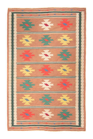 Alfombra Kelim - Tendencia - 215 x 135 cm - marrón claro