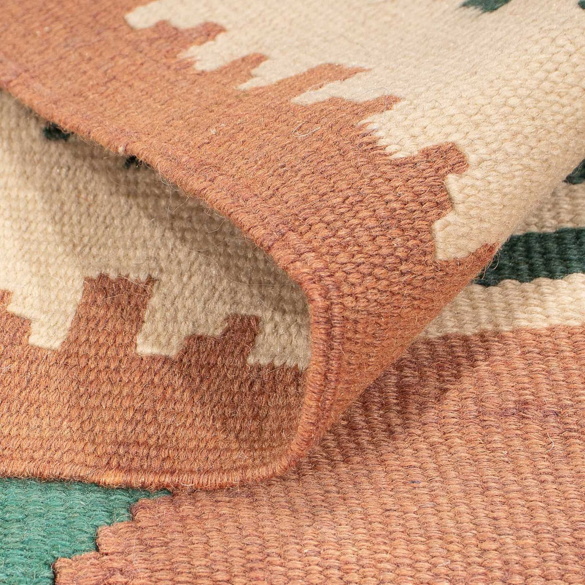 Alfombra Kelim - Tendencia - 215 x 135 cm - marrón claro