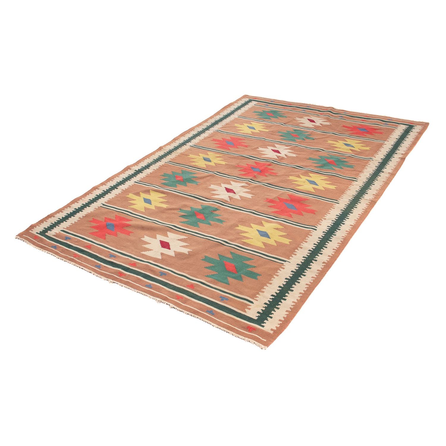 Alfombra Kelim - Tendencia - 215 x 135 cm - marrón claro