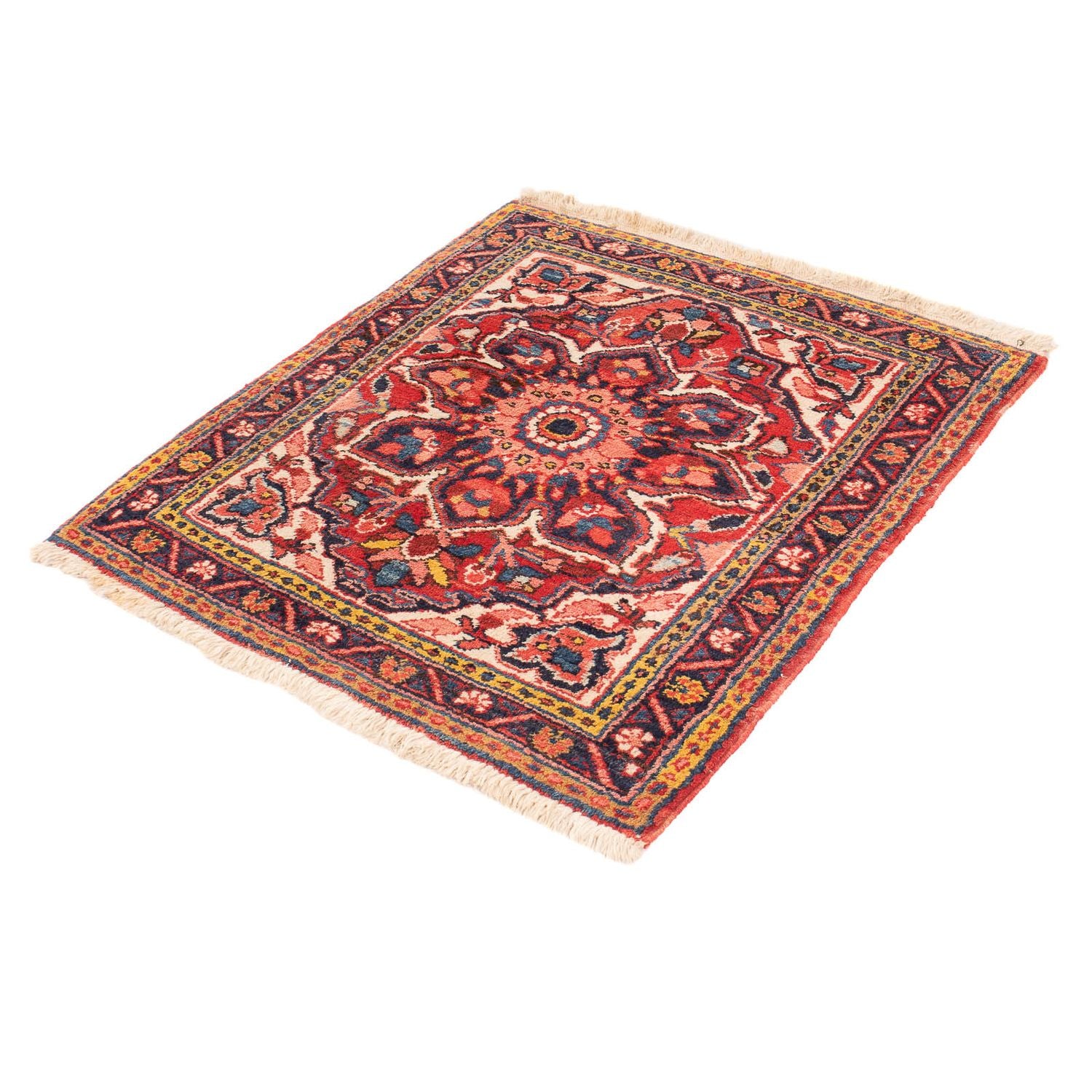 Alfombra persa - Nómada cuadrado  - 92 x 82 cm - rojo oscuro