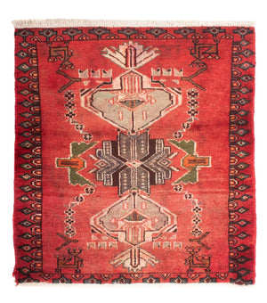 Alfombra persa - Nómada cuadrado  - 98 x 95 cm - rojo oscuro