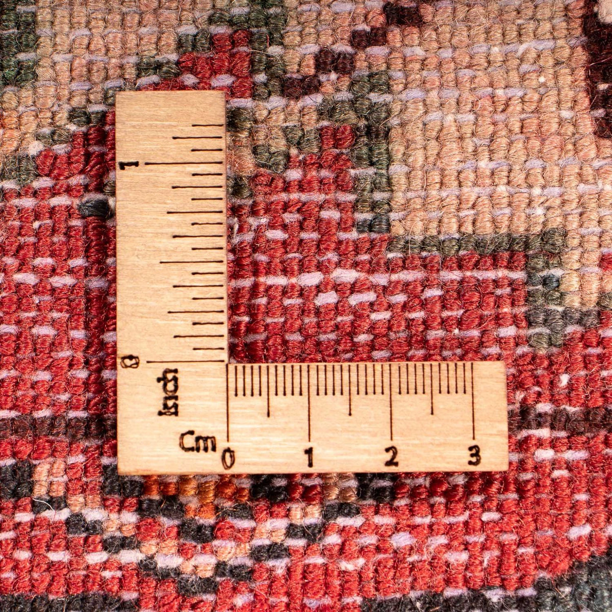 Alfombra persa - Nómada cuadrado  - 98 x 95 cm - rojo oscuro