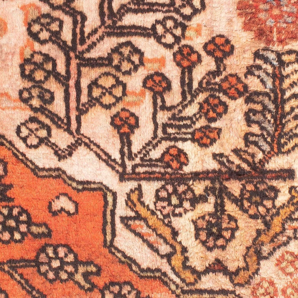 Alfombra persa - Nómada cuadrado  - 114 x 96 cm - multicolor