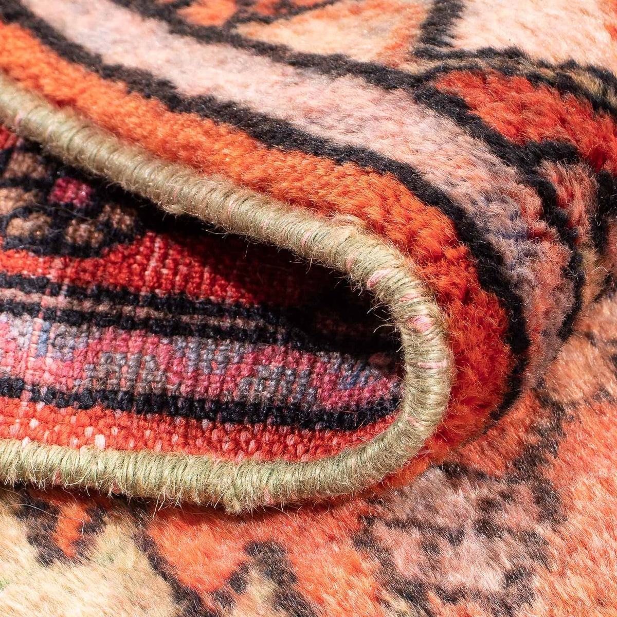 Alfombra persa - Nómada cuadrado  - 114 x 96 cm - multicolor