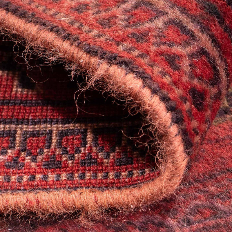 Alfombra Turkaman - 84 x 66 cm - rojo oscuro