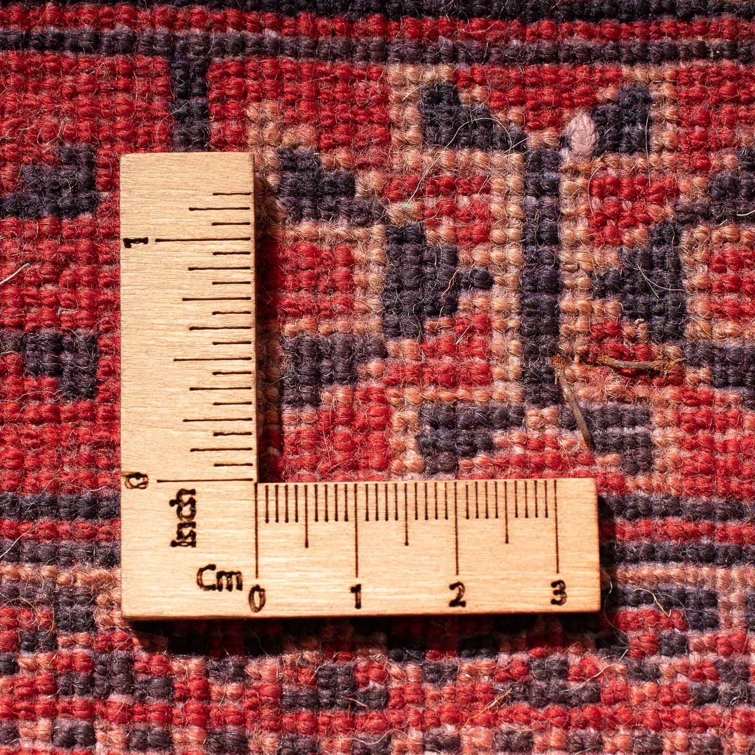 Alfombra Turkaman - 84 x 66 cm - rojo oscuro