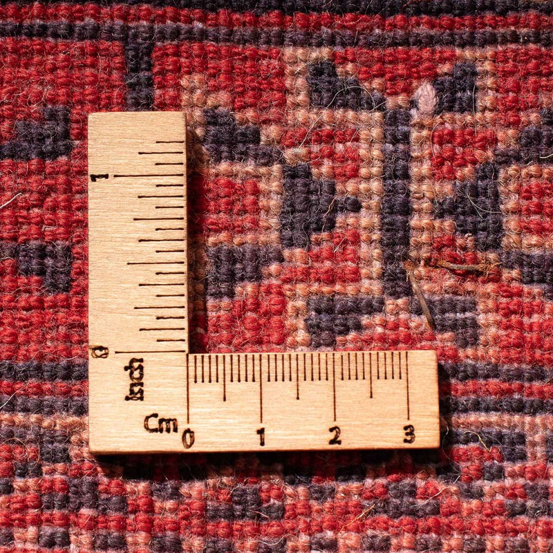 Alfombra Turkaman - 84 x 66 cm - rojo oscuro