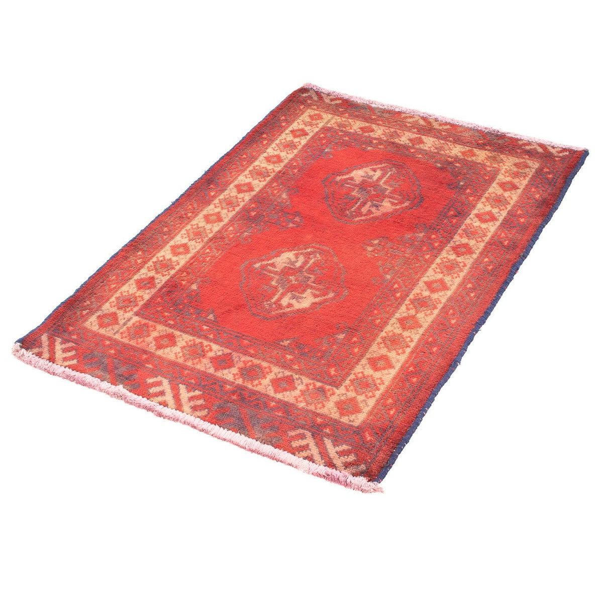 Alfombra Turkaman - 85 x 67 cm - rojo