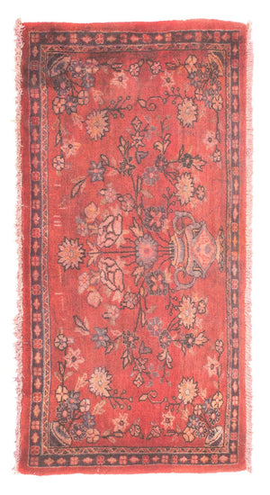 Alfombra persa - Keshan - 115 x 55 cm - rojo claro