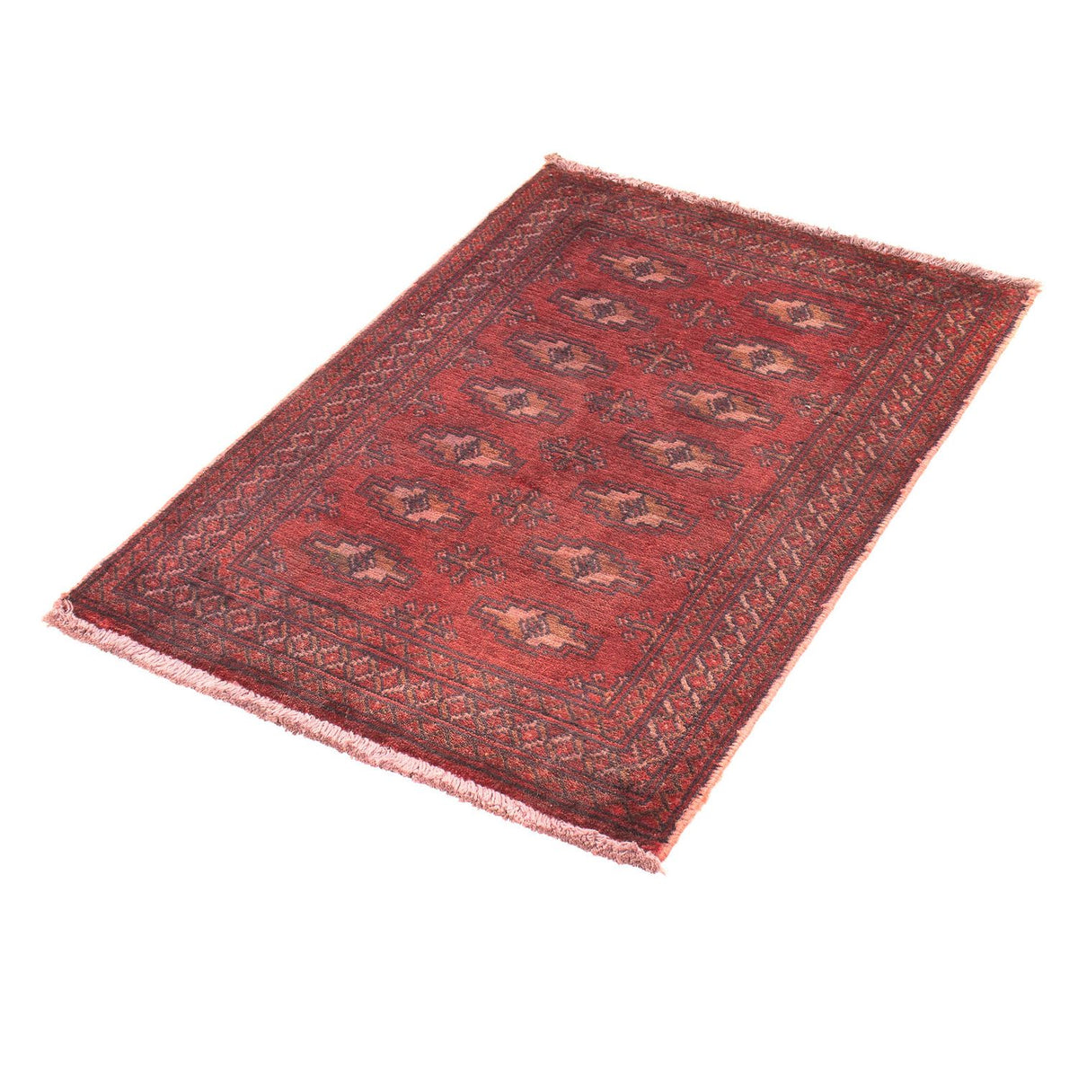 Alfombra Pakistani - 86 x 60 cm - rojo oscuro