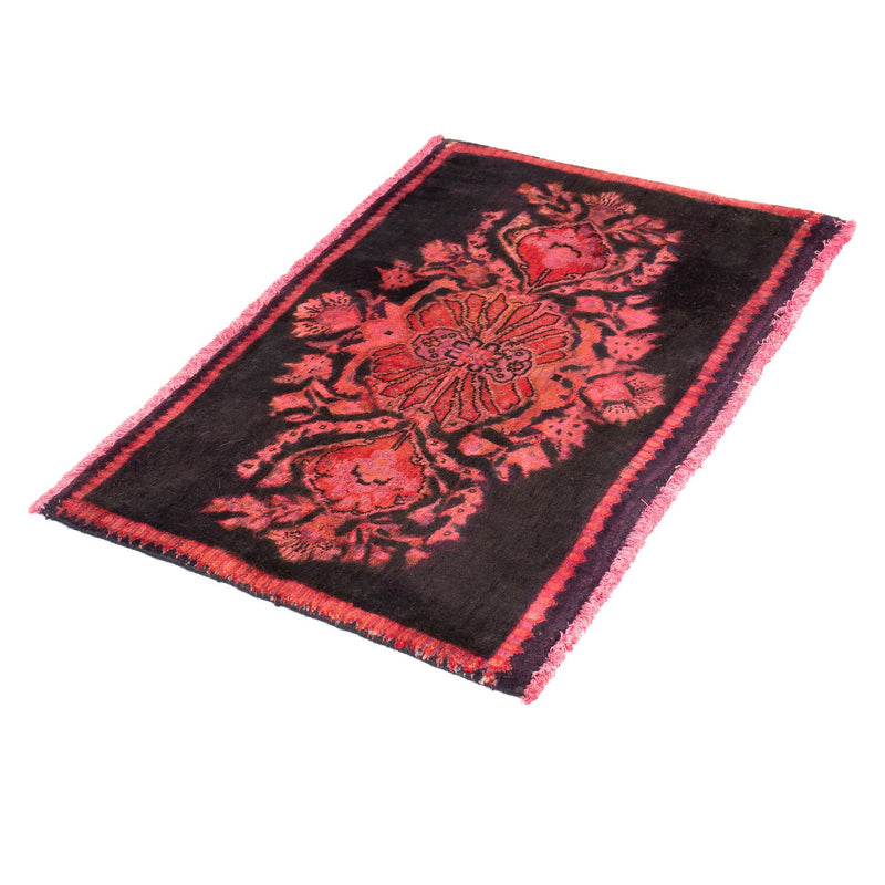 Alfombra persa - Keshan - 86 x 55 cm - rojo claro