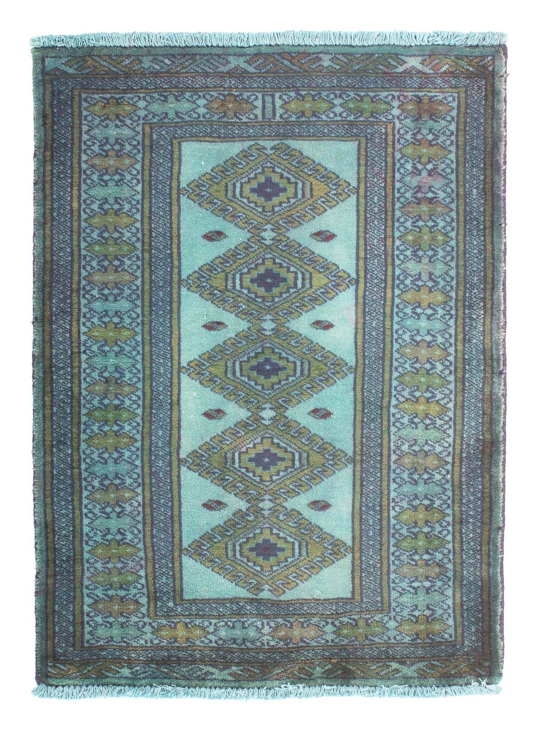 Alfombra Pakistani - 92 x 64 cm - azul claro