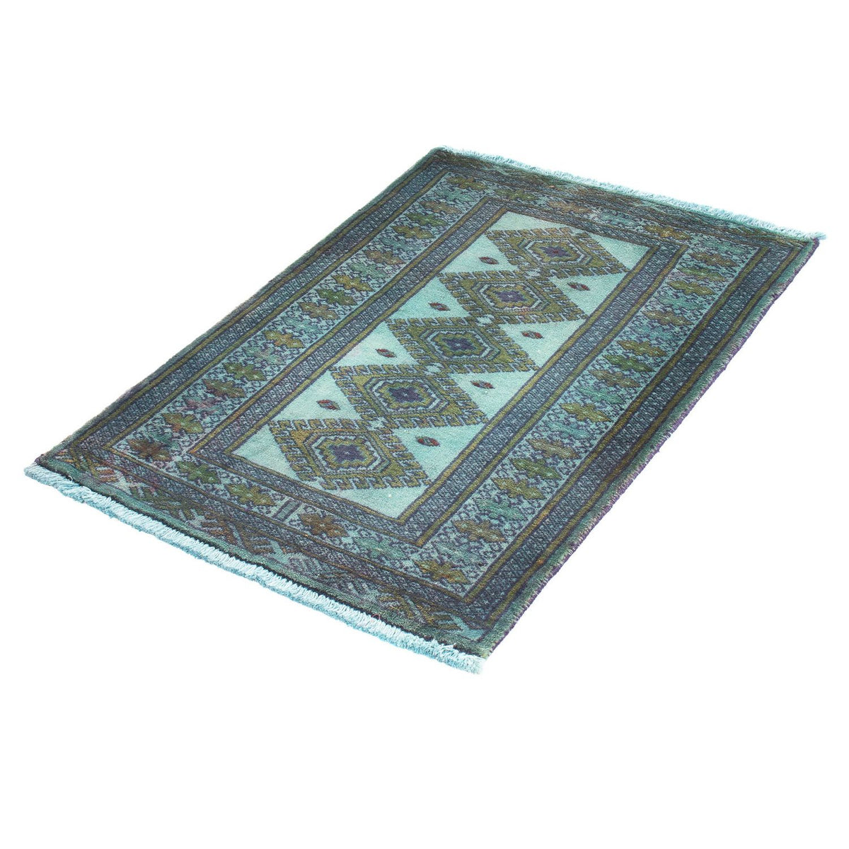 Alfombra Pakistani - 92 x 64 cm - azul claro