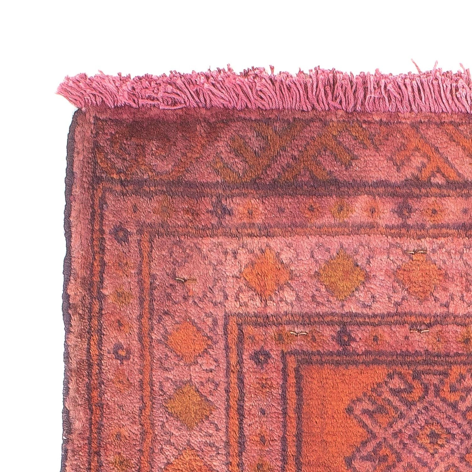 Alfombra Turkaman - 80 x 67 cm - rojo claro
