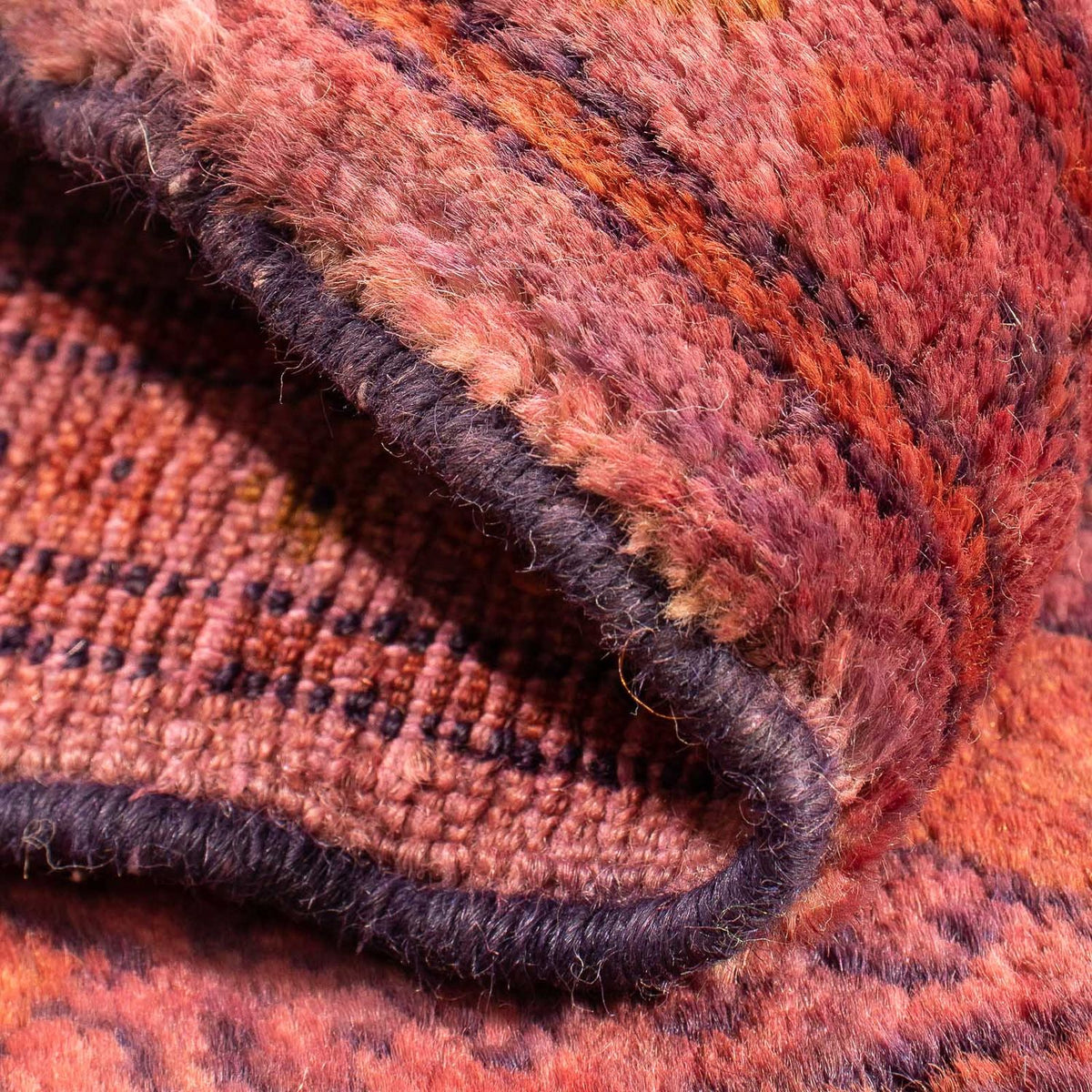 Alfombra Turkaman - 80 x 67 cm - rojo claro