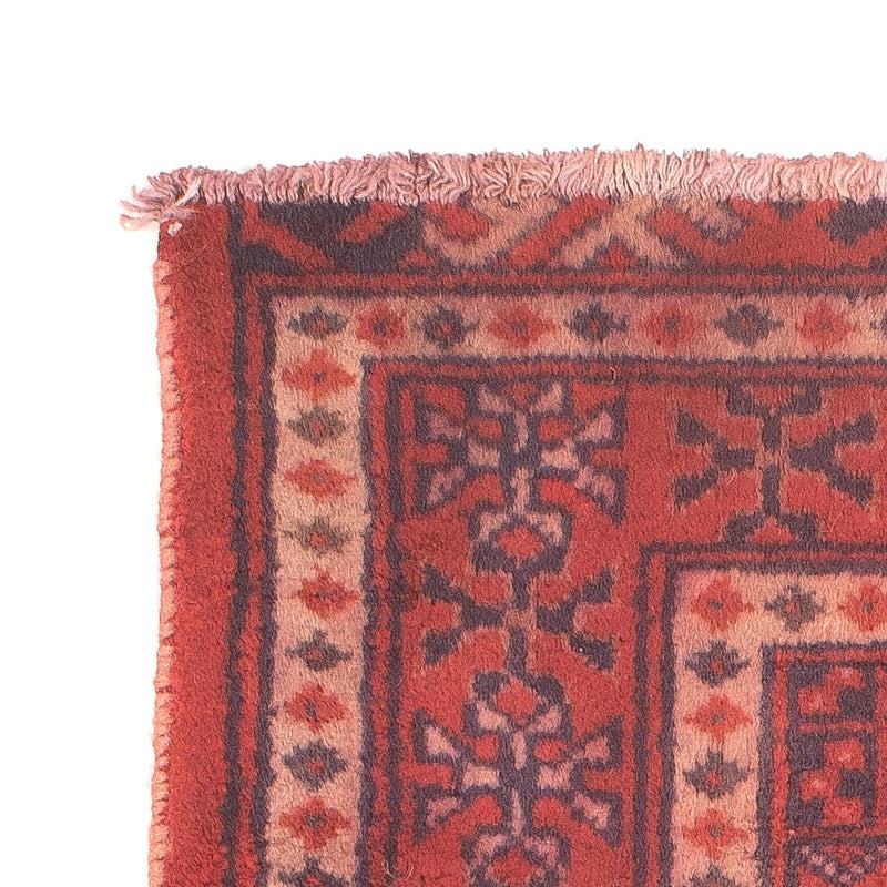 Alfombra Turkaman - 86 x 57 cm - rojo oscuro