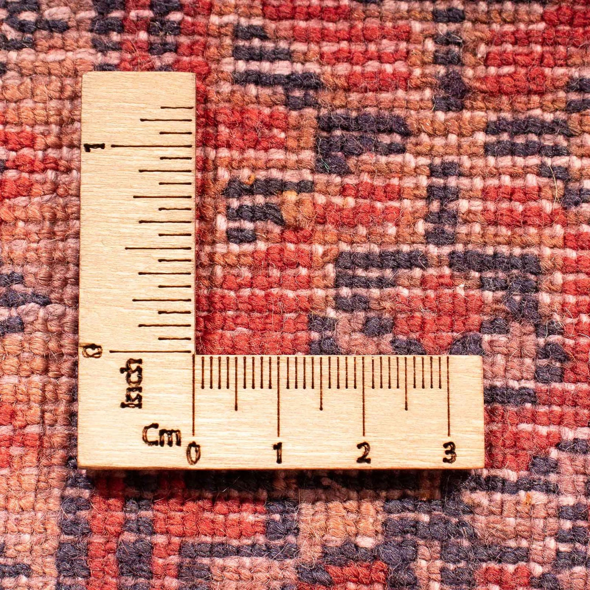 Alfombra Turkaman - 86 x 57 cm - rojo oscuro