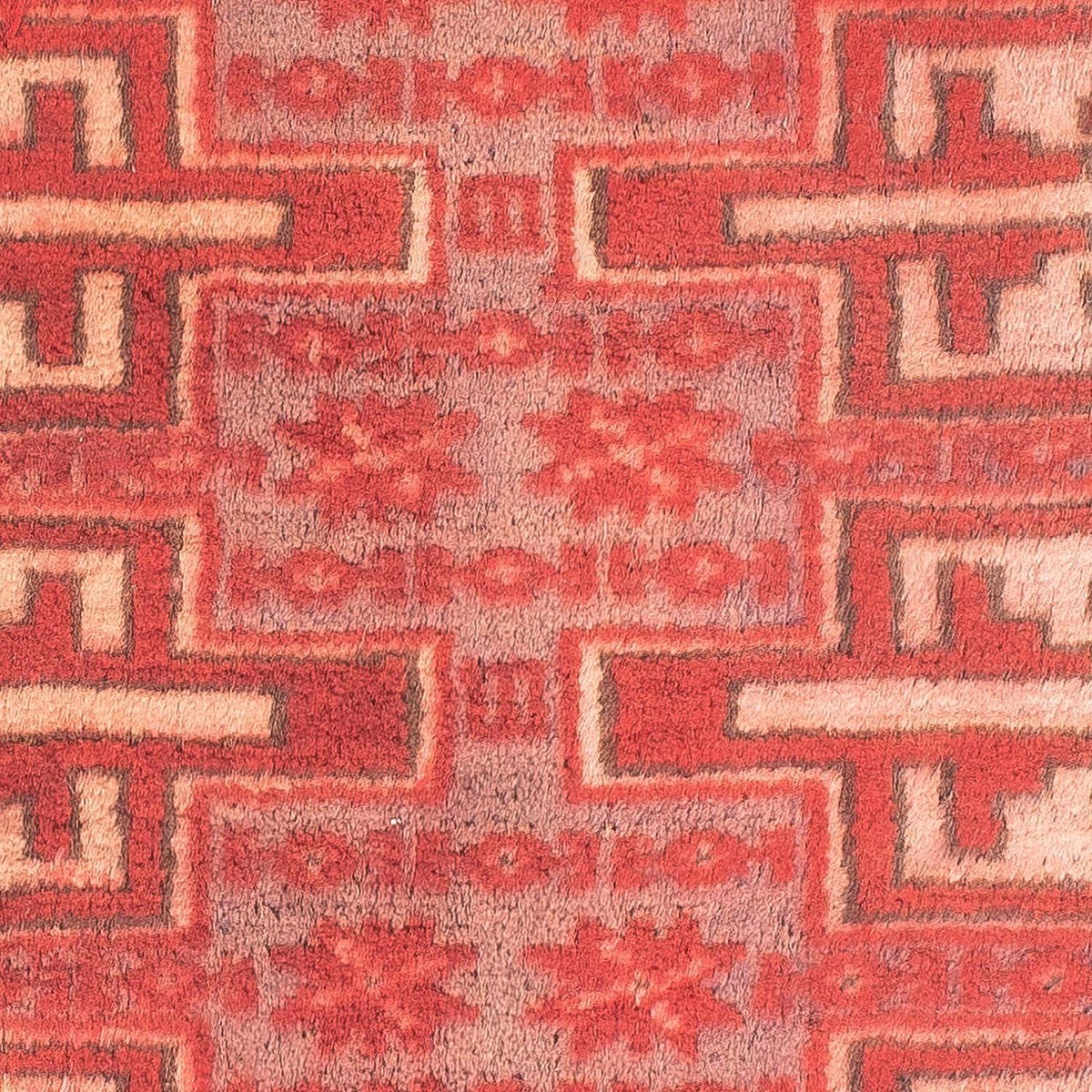 Alfombra Turkaman - 92 x 68 cm - rojo claro