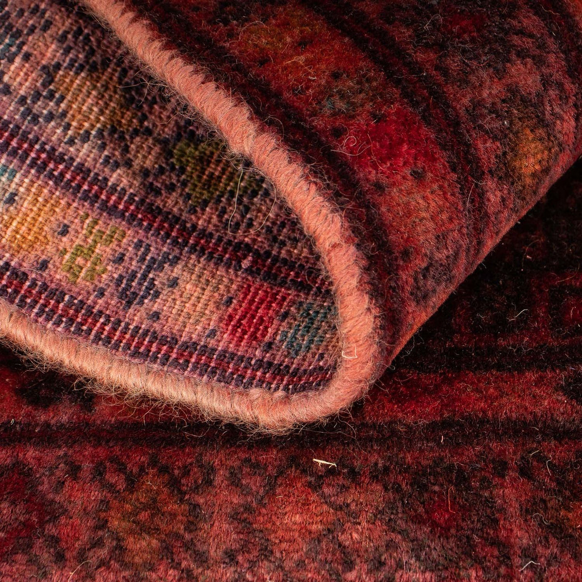 Alfombra Pakistani - 76 x 56 cm - rojo claro