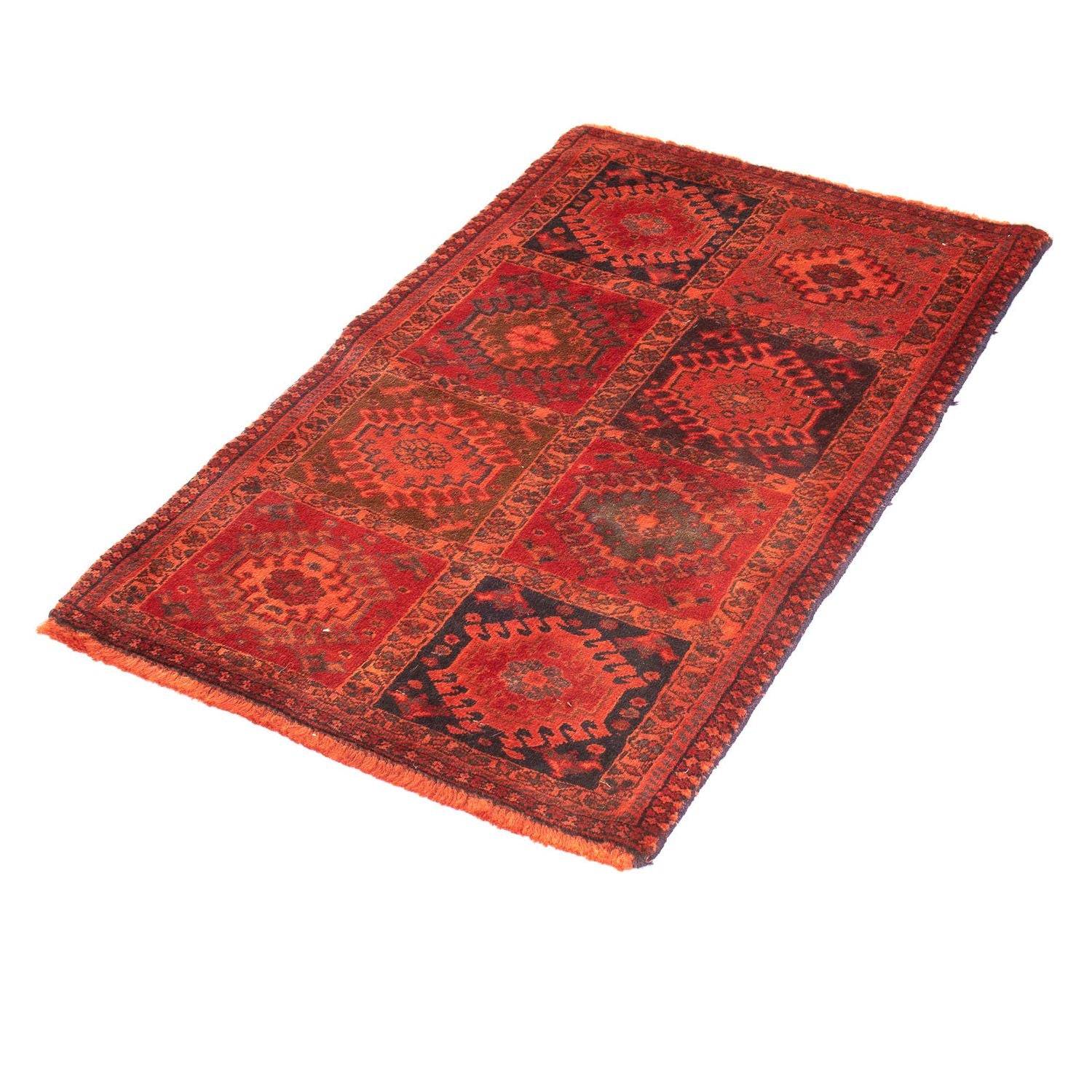 Alfombra persa - Nómada - 100 x 60 cm - rojo oscuro