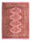 Alfombra Turkaman - 86 x 68 cm - rojo claro