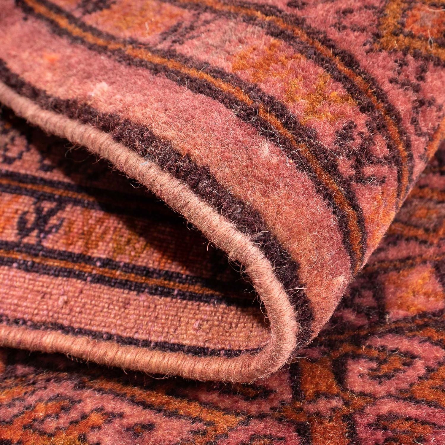 Alfombra Turkaman - 86 x 68 cm - rojo claro
