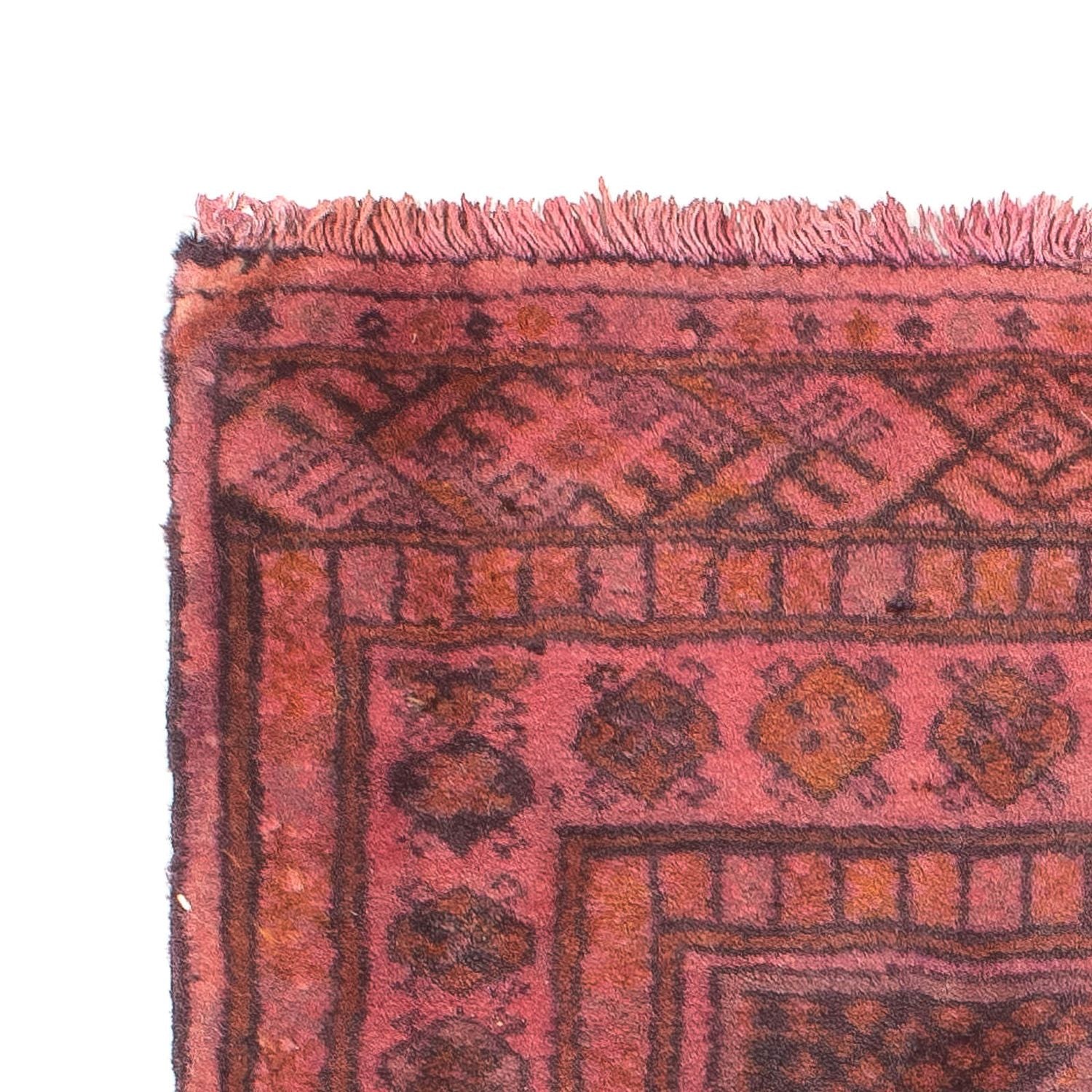 Alfombra Turkaman - 86 x 63 cm - rojo claro