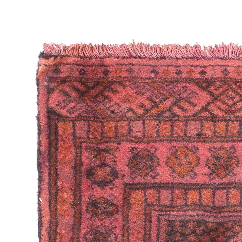 Alfombra Turkaman - 86 x 63 cm - rojo claro
