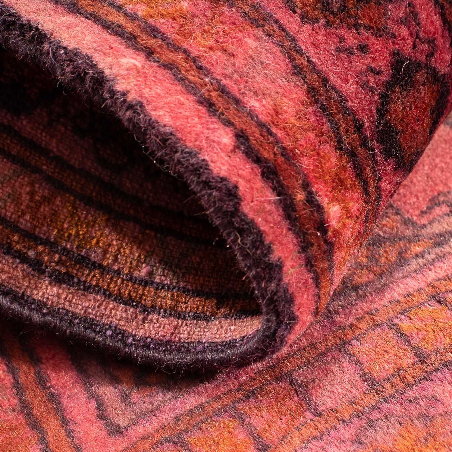 Alfombra Turkaman - 86 x 63 cm - rojo claro