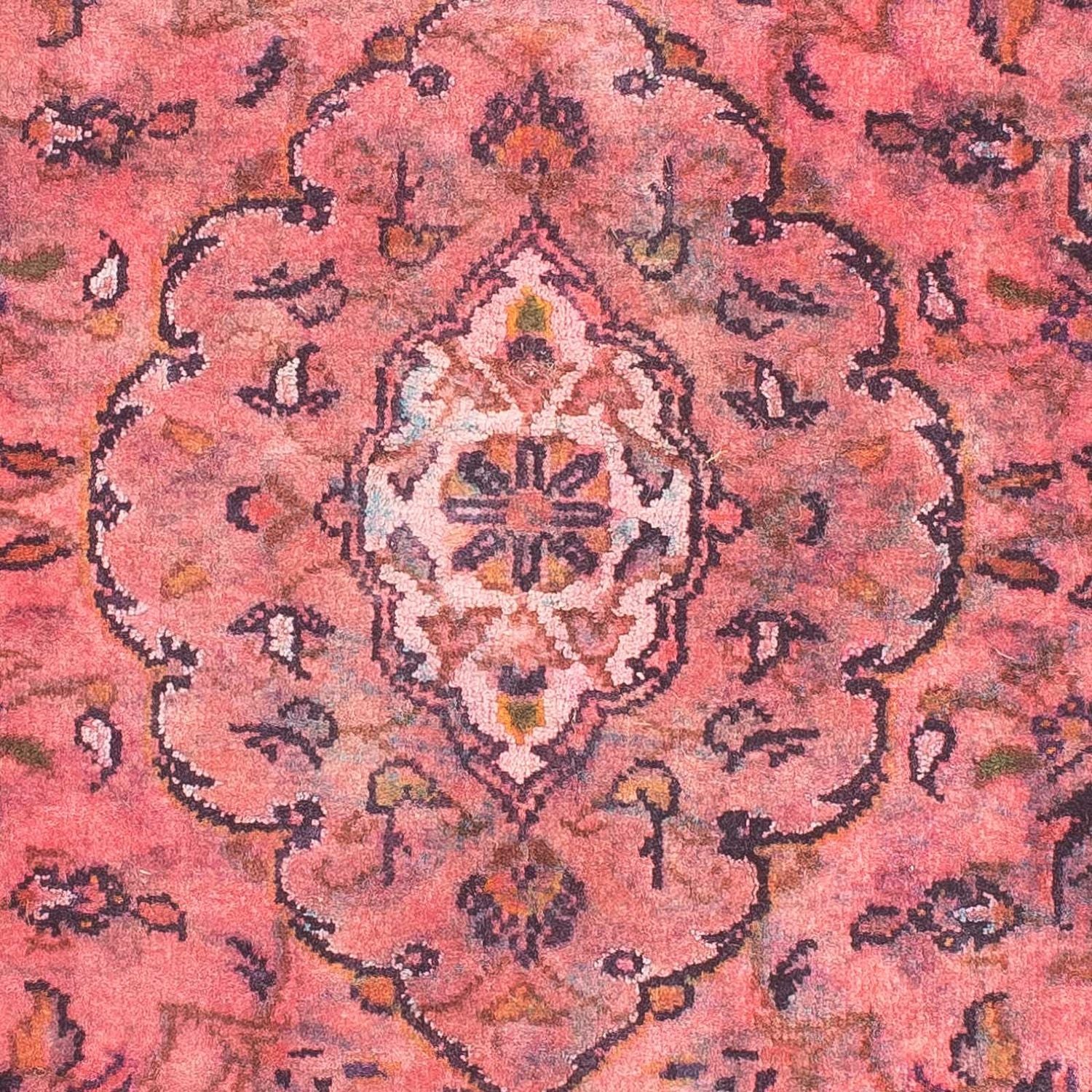 Alfombra persa - Keshan - 98 x 70 cm - rojo claro