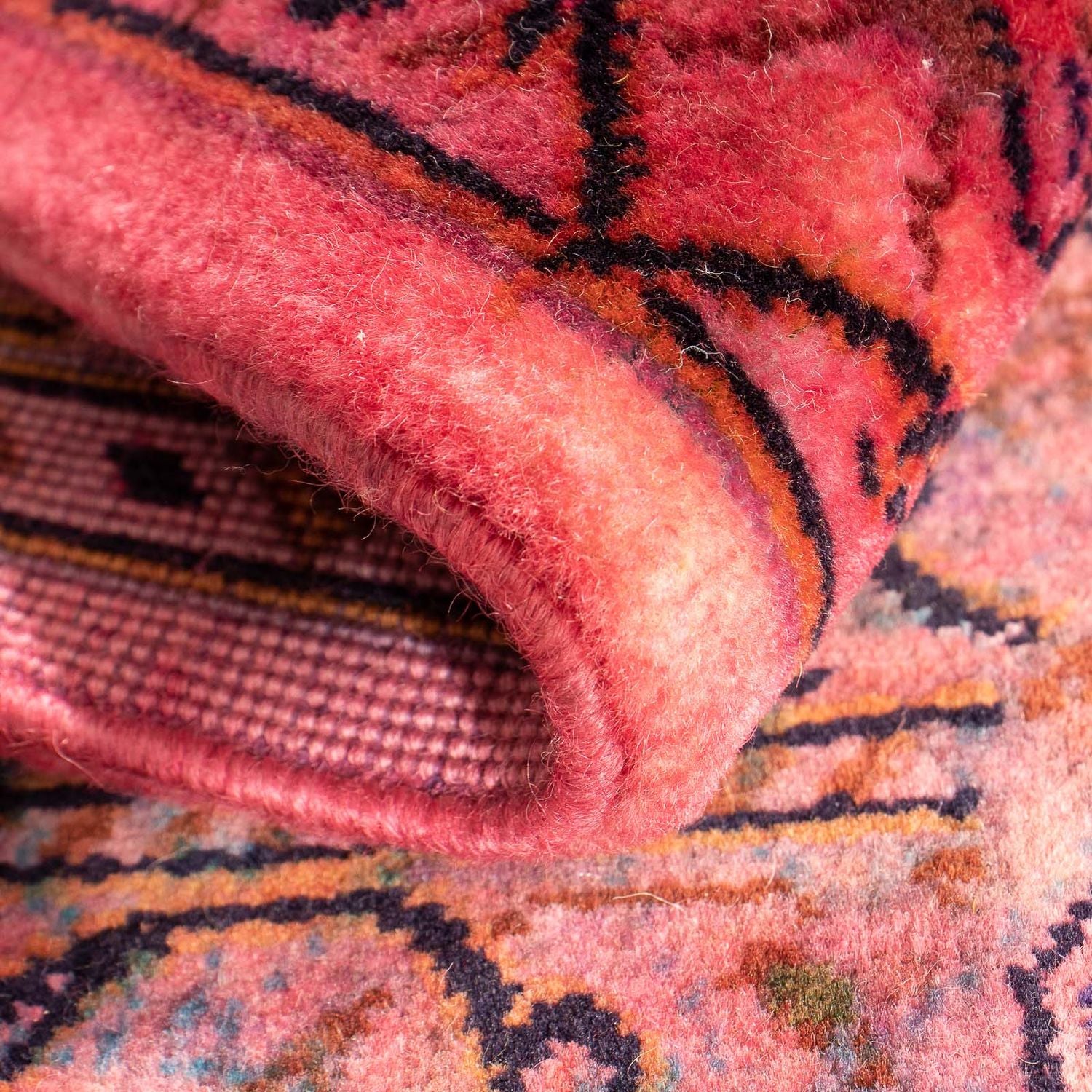 Alfombra persa - Keshan - 98 x 70 cm - rojo claro