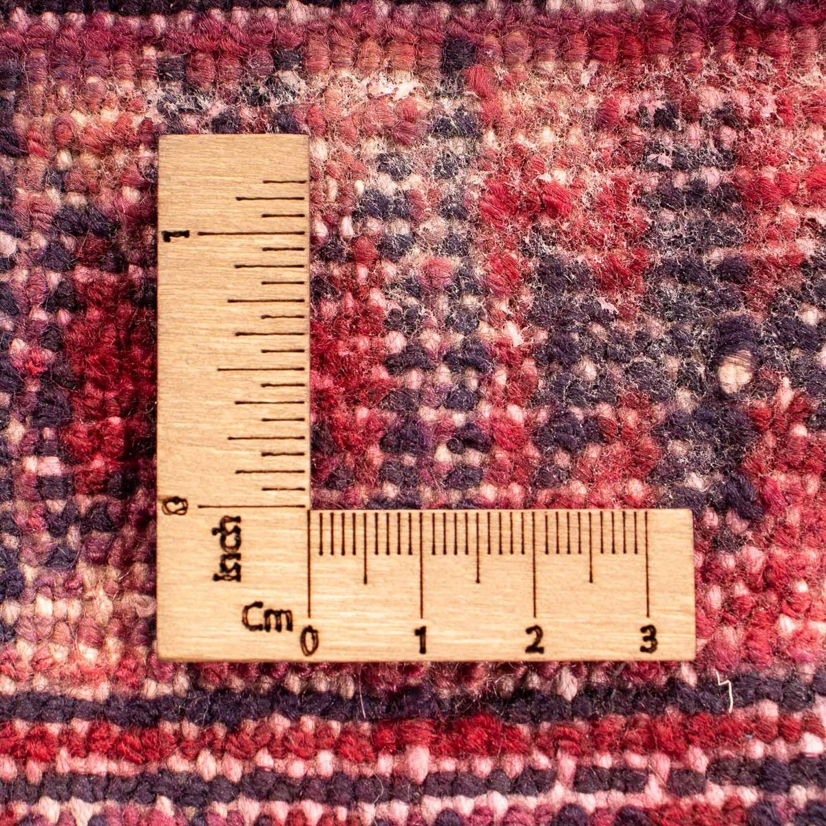 Alfombra Turkaman - 82 x 61 cm - rojo oscuro