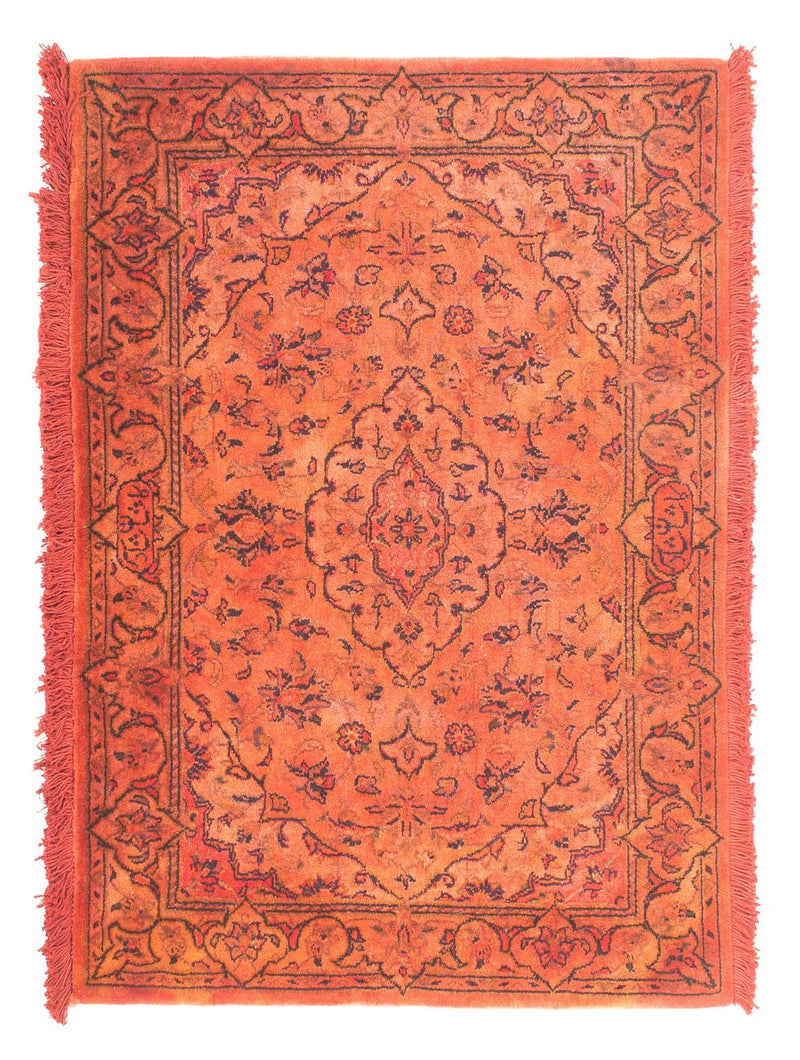 Alfombra persa - Keshan - 100 x 70 cm - óxido