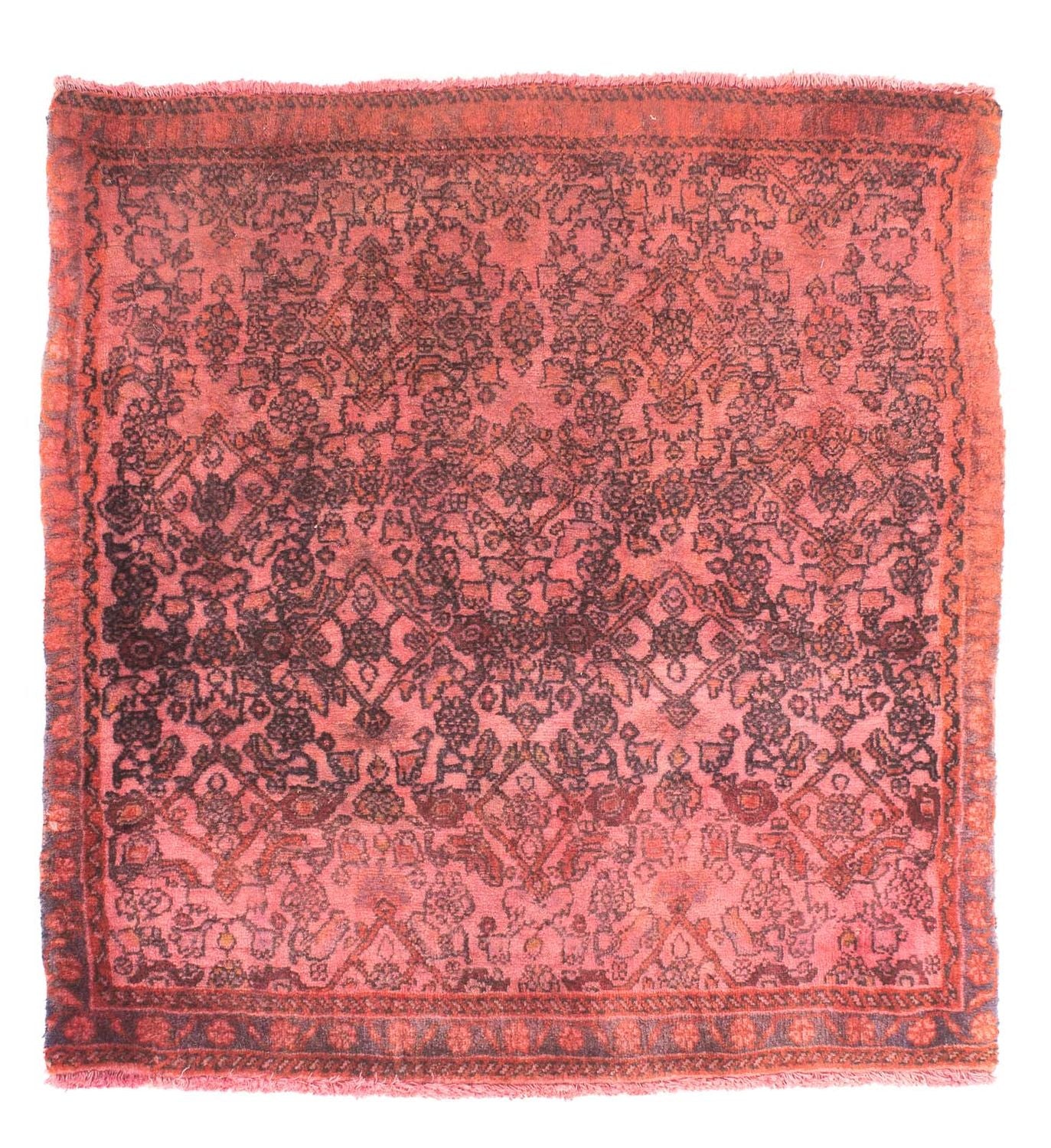 Alfombra persa - Clásica cuadrado  - 72 x 67 cm - rojo claro