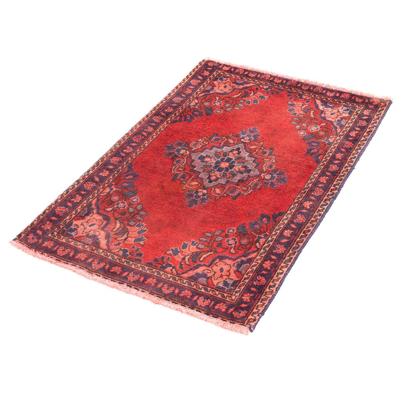 Alfombra persa - Keshan - 87 x 57 cm - rojo oscuro