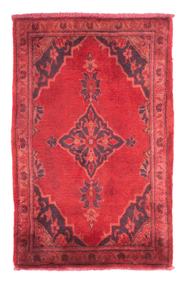 Alfombra persa - Keshan - 94 x 60 cm - rojo oscuro