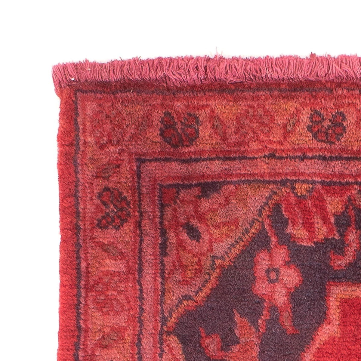 Alfombra persa - Keshan - 94 x 60 cm - rojo oscuro